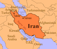 map of Iran