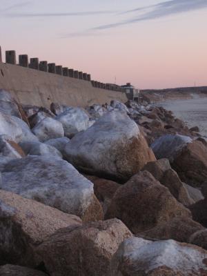 Rocks with ice