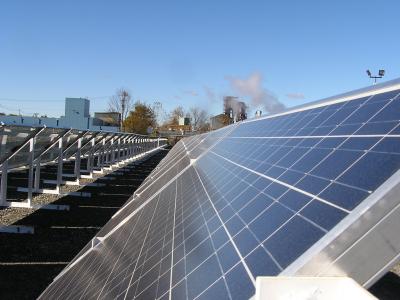 brockton brightfield solar panels with factory in back