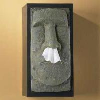 tissue box shaped like a face