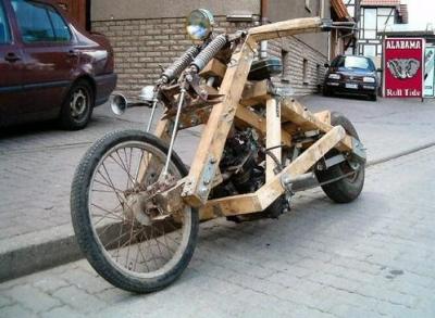 wood motercycle