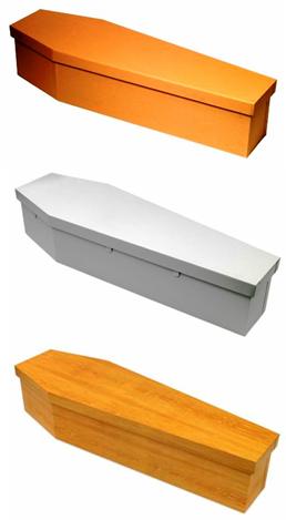 plain cardboard coffins