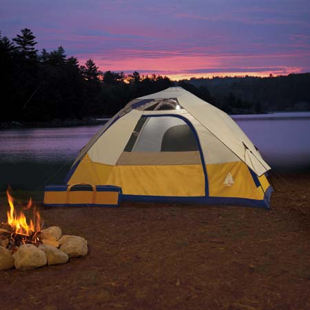 Woods Solar Powered EZ-Tent With LED Lights