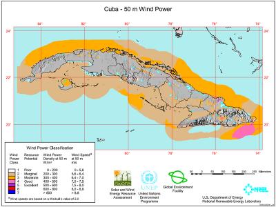 wind map of cuba
