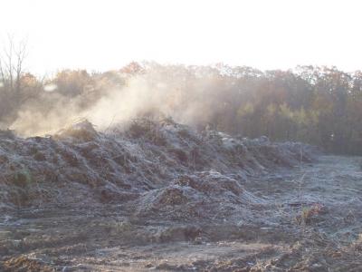 steaming compost