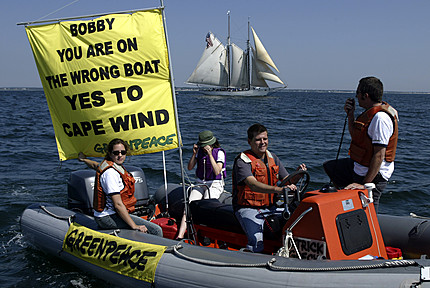 greenpeace cape wind protest