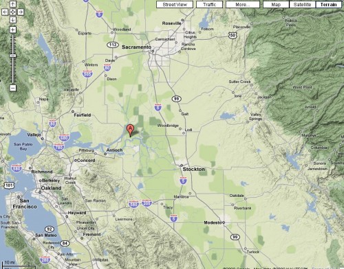 A map of the wetlands being restored