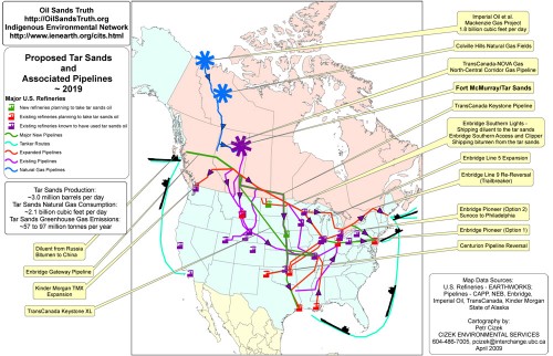 Proposed Tar Sands and Associated Pipelines - 2019